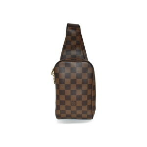 Louis Vuitton Geronimos Damier Ebene Brown Beige Tan Coated Canvas Bag
